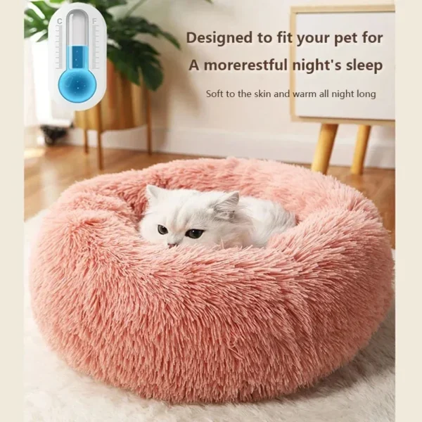 Round Plush Washable Pet Bed