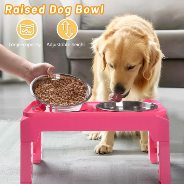 Adjustable Elevated Dog Bowls Set