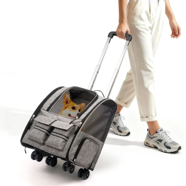 Rolling Pet Carrier Backpack Wheels