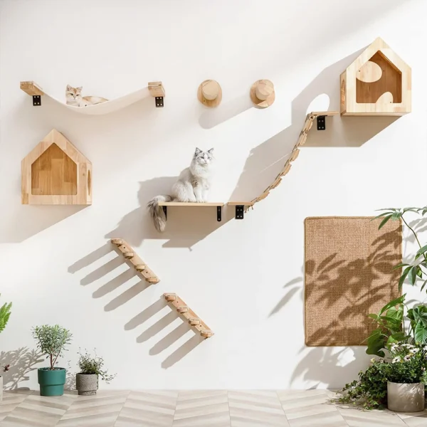 Wall-Mounted Cat Climbing Platform