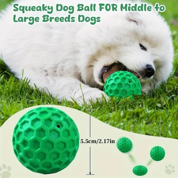 Tough Rubber Squeaky Chew Ball